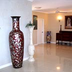 COOL, TILED LIVING AREA