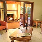 MAGNIFICENT OPEN LOG FIREPLACE