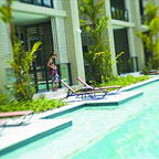 Tropical swim out decks