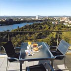 LARGE BALCONIES WITH DINING SETTING