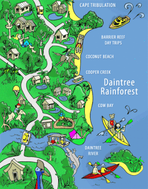 Daintree Rainforest Map